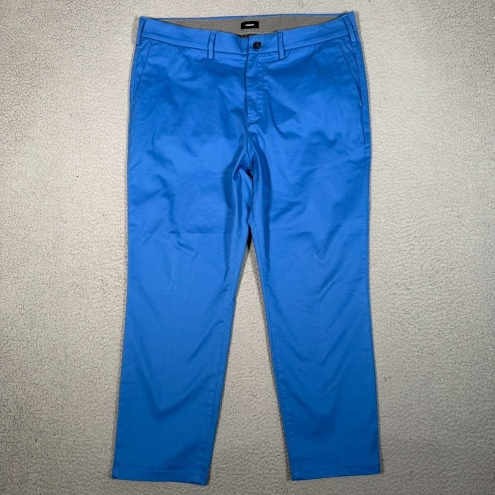 Express Pants Mens 36x30 Blue Skinny Fit Trousers Slacks Cotton Blend Casual